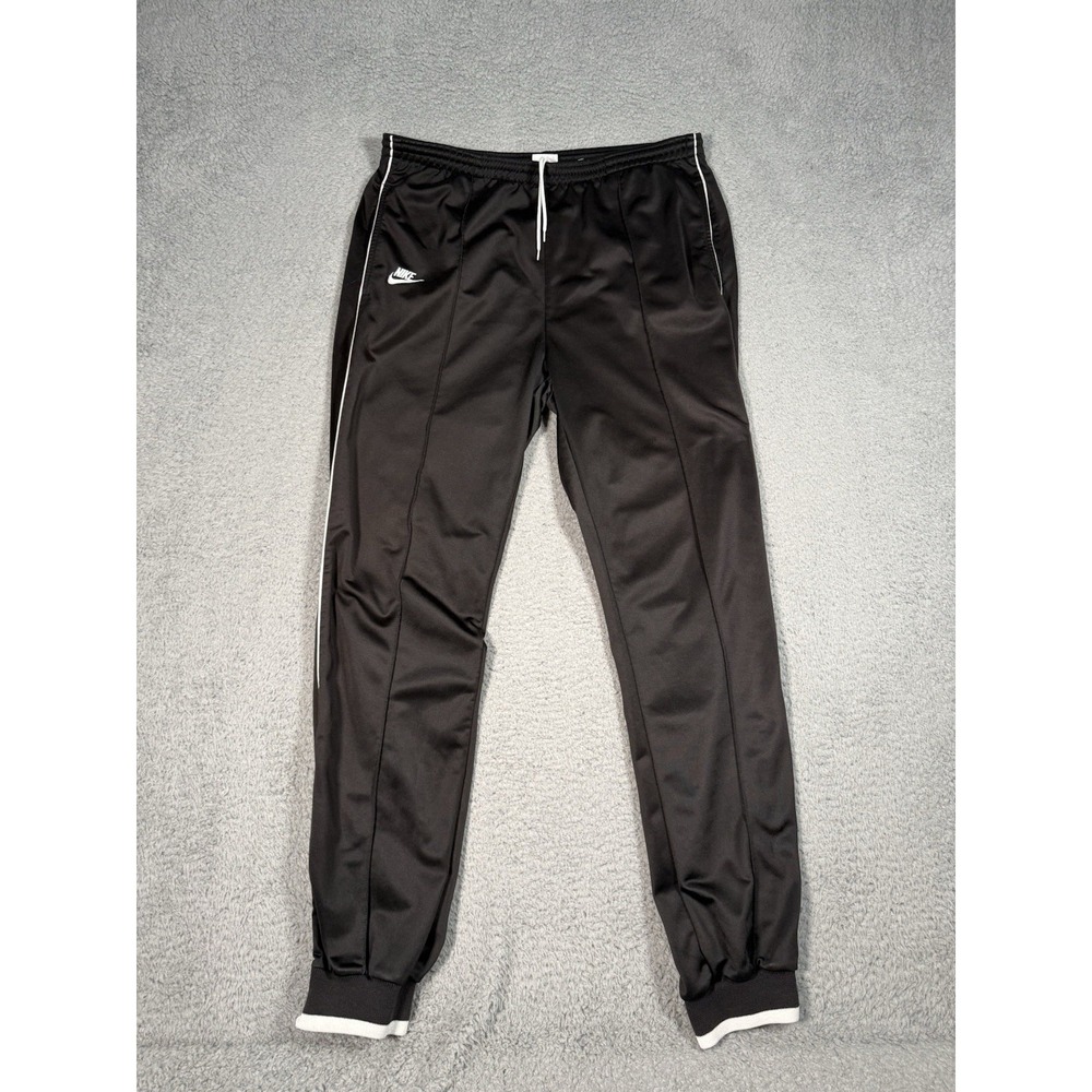 Vintage Nike Track Jogger Pants Adult Medium Black Striped Drawstring 90s‎